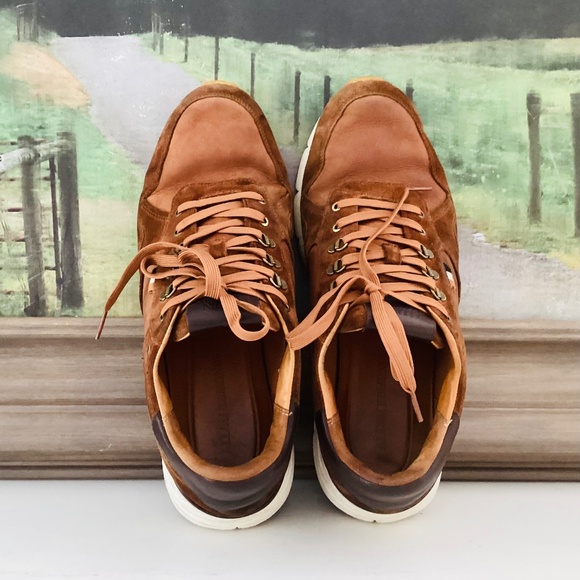 Allen Edmonds Men’s 11 D Canyon Weatherproof Runner Sap Brown Suede Vibram Sole - Picture 1 of 16